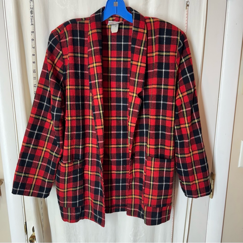Vintage Contrived Clash Women's Plaid Blazer